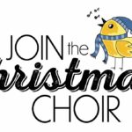 a little bird singing and a text saying join the Christmas Choir