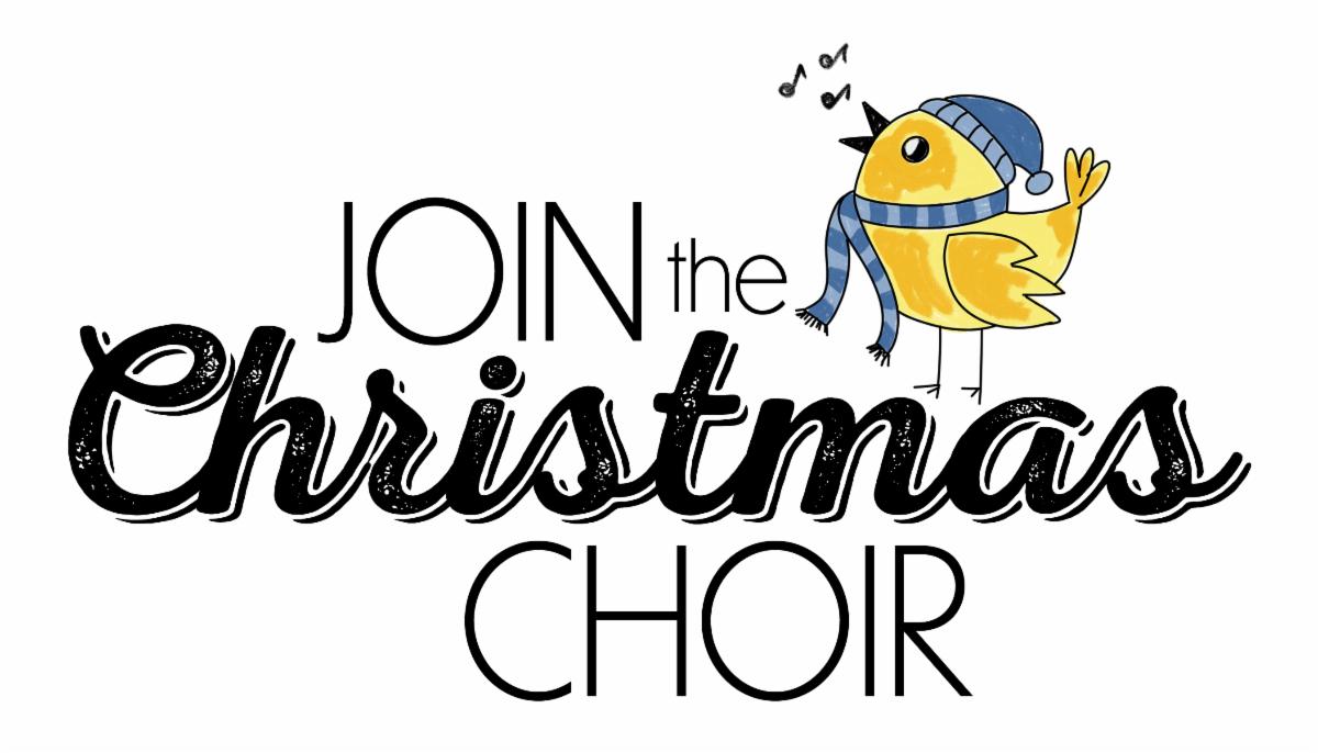 a little bird singing and a text saying join the Christmas Choir