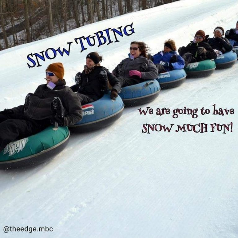 snow tubing and other fun winter activities, hosted by our church
