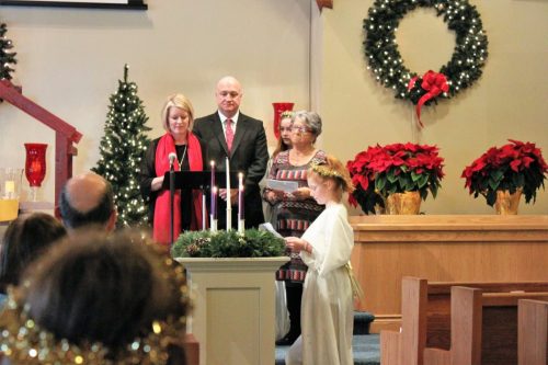 Christmas candle lighting